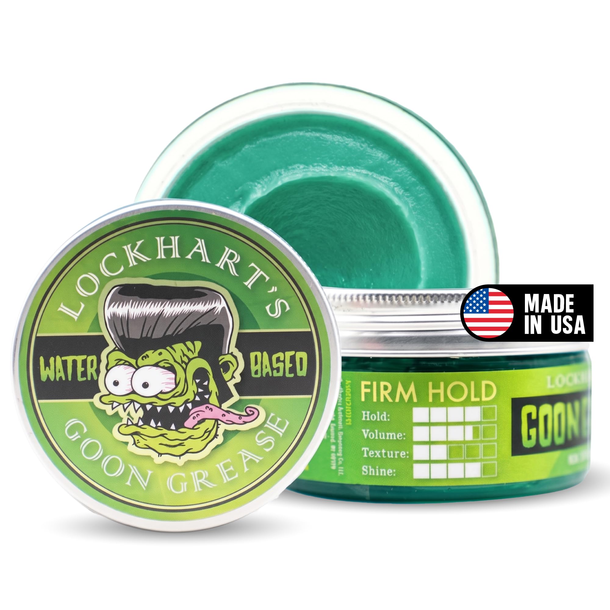 Lockhart's front jar showing product name and firm-hold benefit