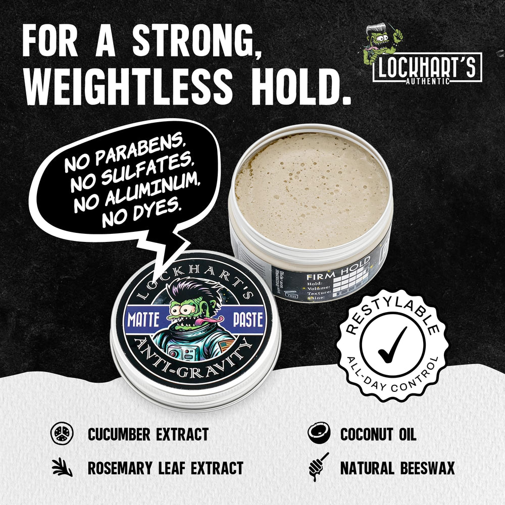 Lockhart's styled high-volume side profile demonstrating lift and matte finish benefit