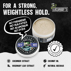 Lockhart's styled high-volume side profile demonstrating lift and matte finish benefit