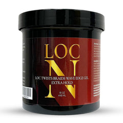 LOCN gel texture close-up highlighting smooth, non-greasy formula benefit