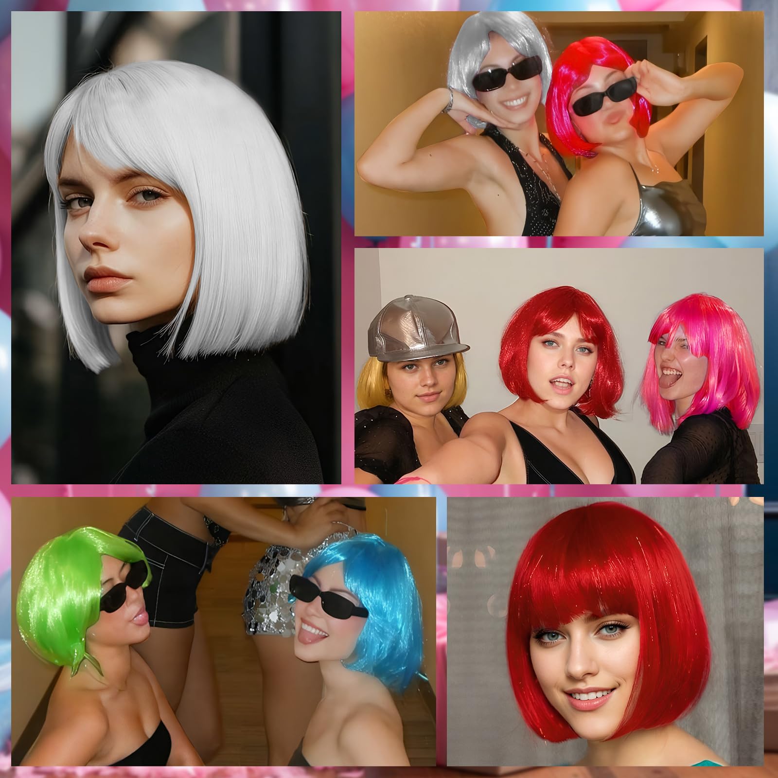 LOHO WONDERZ wig styled on mannequin illustrating the short bob silhouette and styling ease