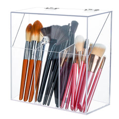 LOHRYVIO front view showing clear holder and tidy brushes for organized vanity