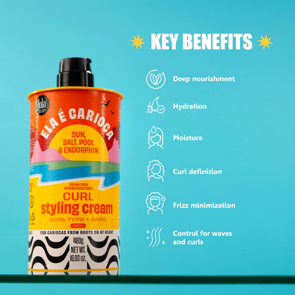 Lola applied to wet curls illustrating hydration and improved definition