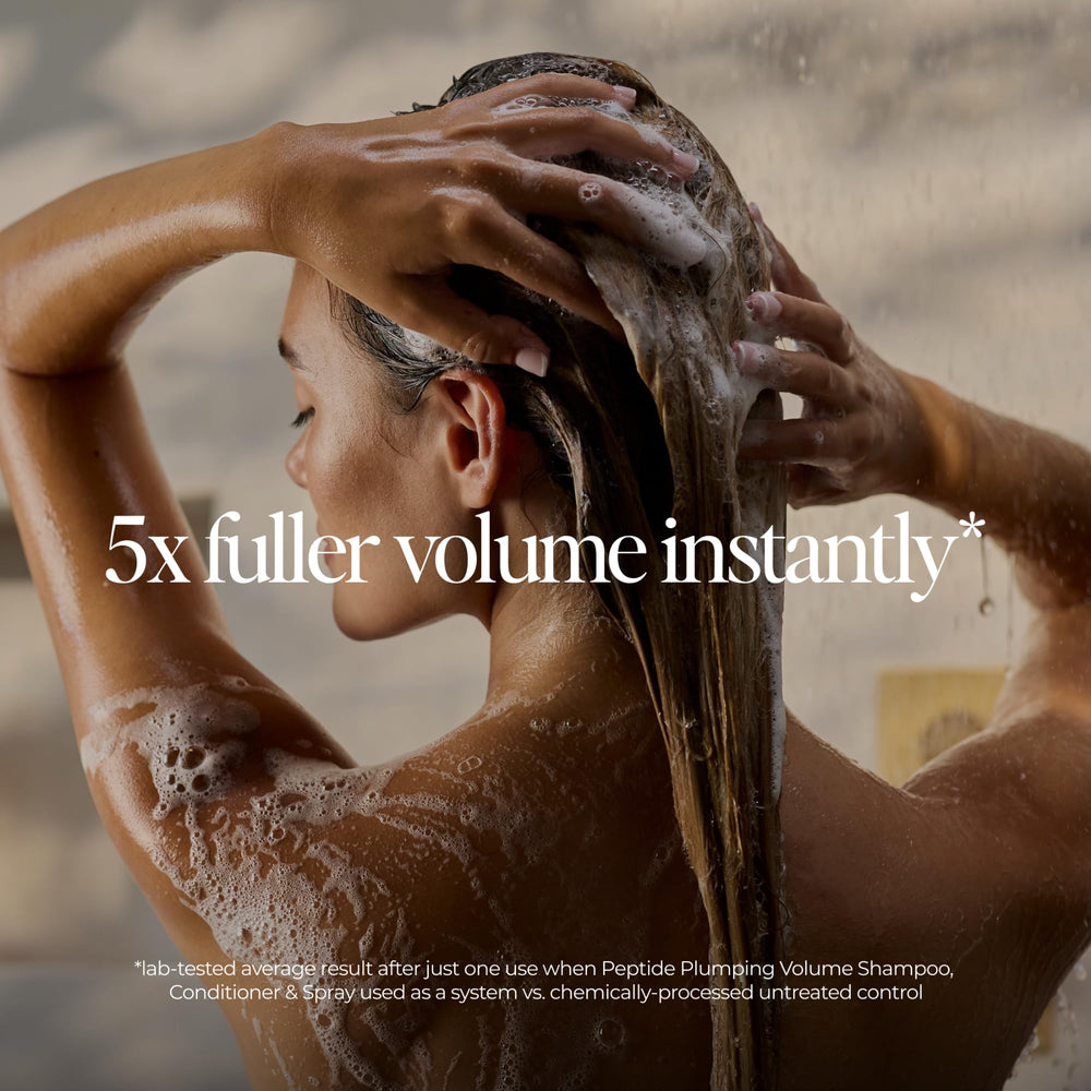 LolaVie foam texture on hand demonstrating gentle, lightweight lather