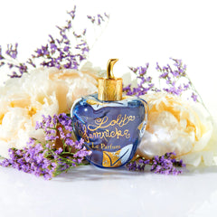 Lolita Lempicka violet and licorice ingredient close-up conveying gourmand floral character