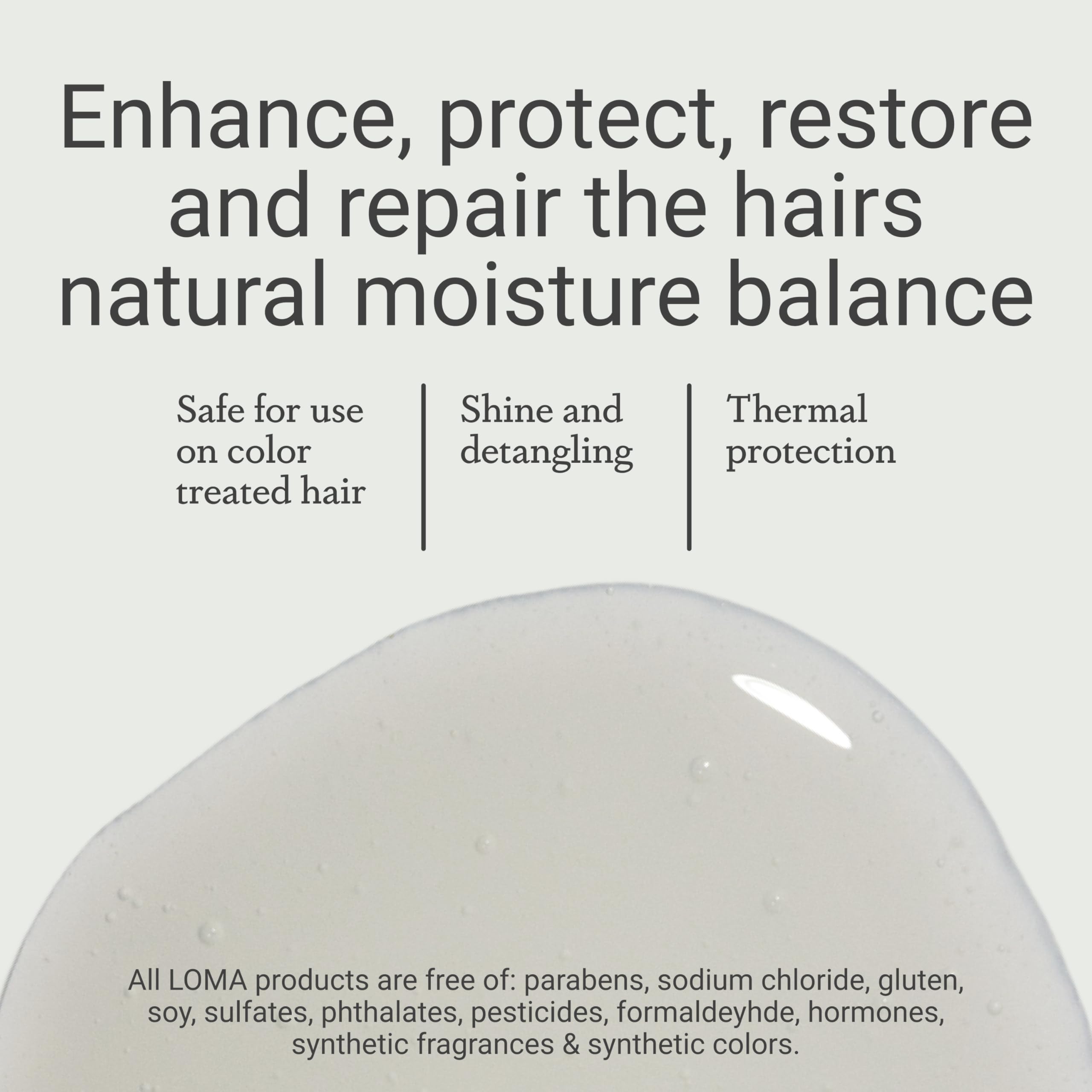Loma conditioner cream texture showing smooth, moisturizing richness