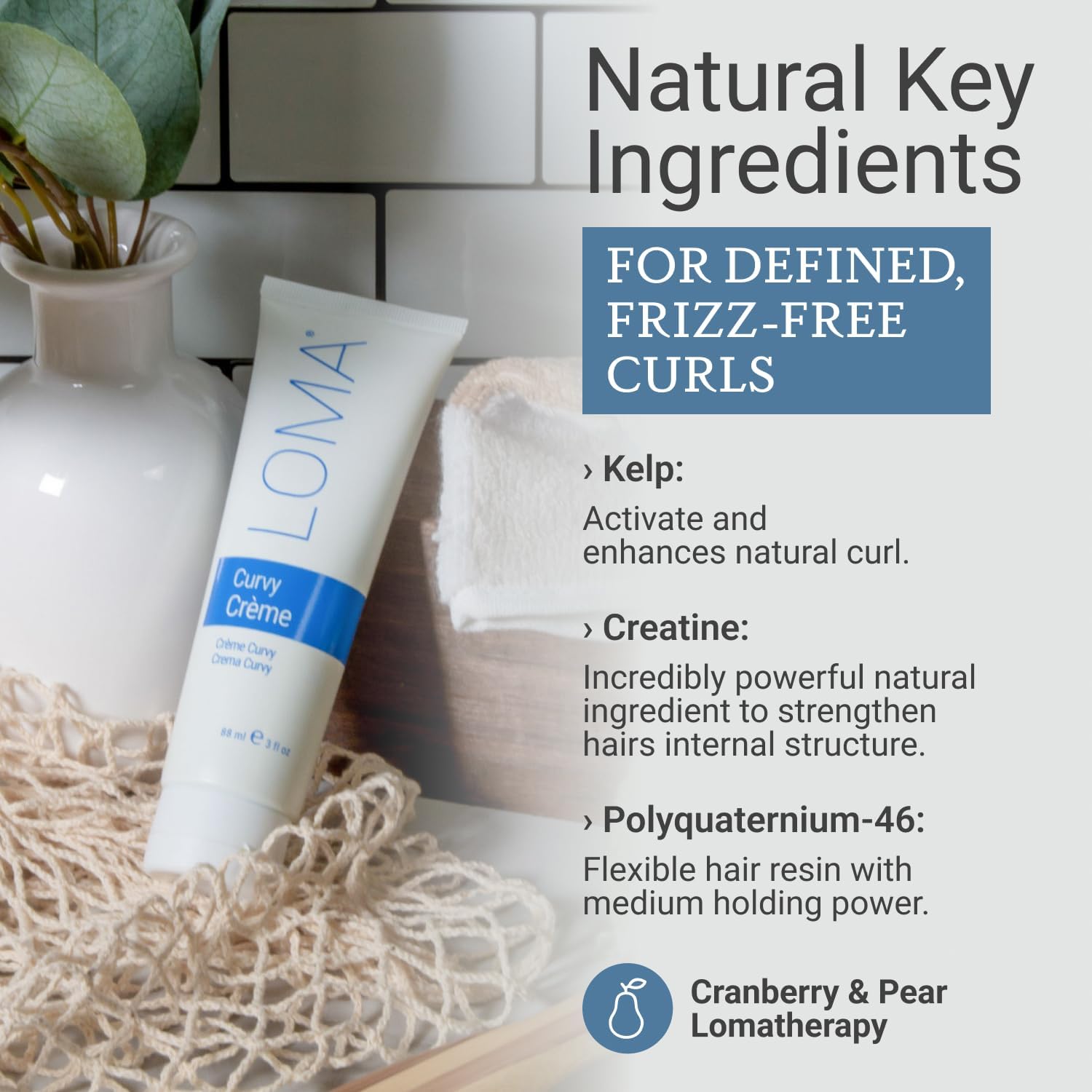 Loma Curvature styling with diffuser showing defined curls and volume