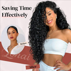 LONAI extensions worn by model demonstrating instant length and boost to hairstyle