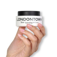 LONDONTOWN front tube shot showing restorative nail cream and clear benefit
