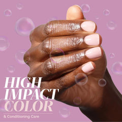 LONDONTOWN lakur brush stroke on nail demonstrating smooth, even pigment coverage