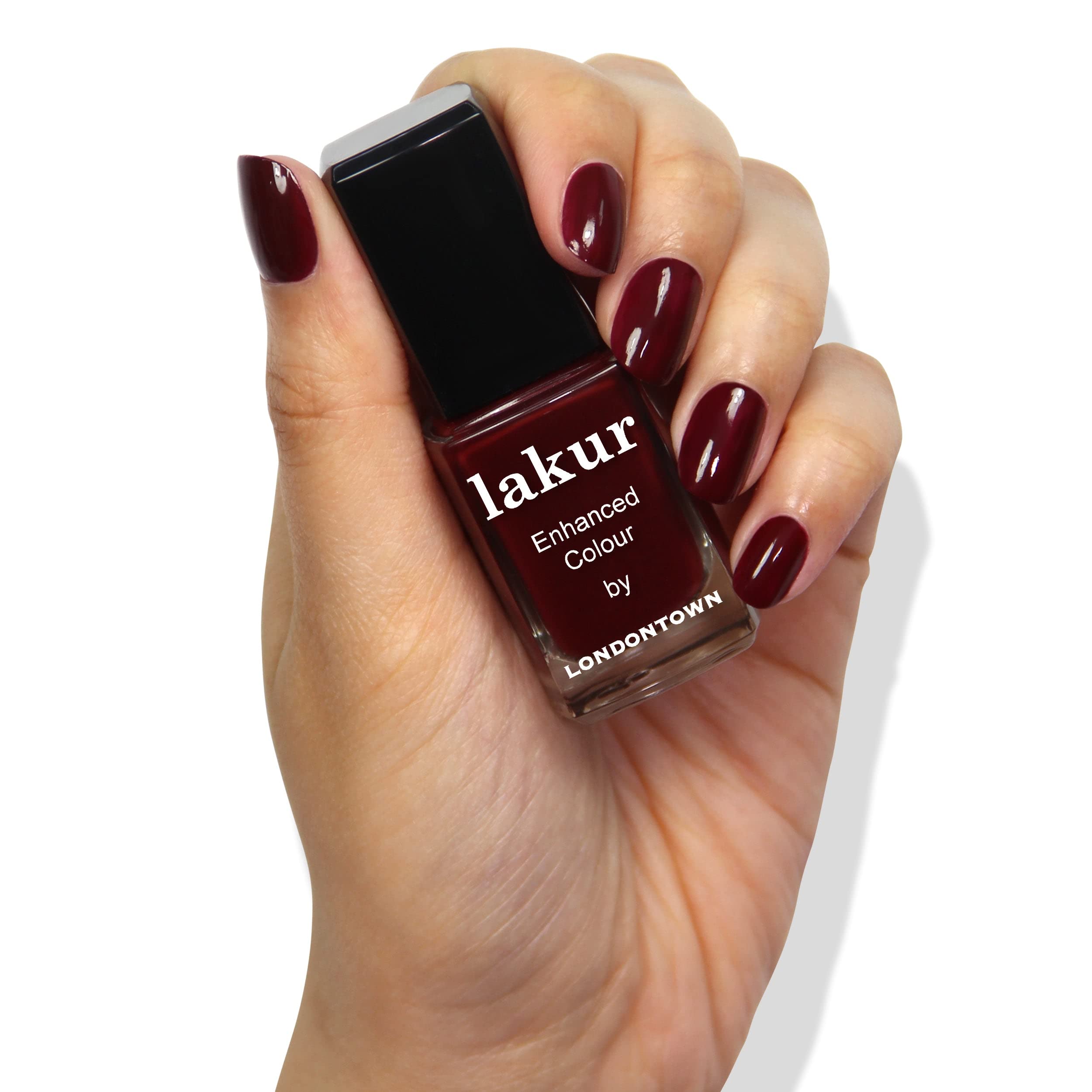 LONDONTOWN lakur texture close-up highlighting gel-like shine and streak-free finish
