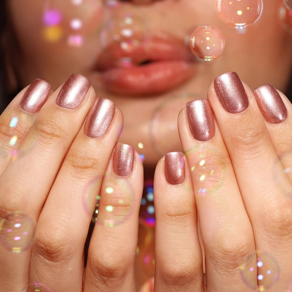 LONDONTOWN manicured nails in lifestyle scene showing wearable neutral elegance benefit