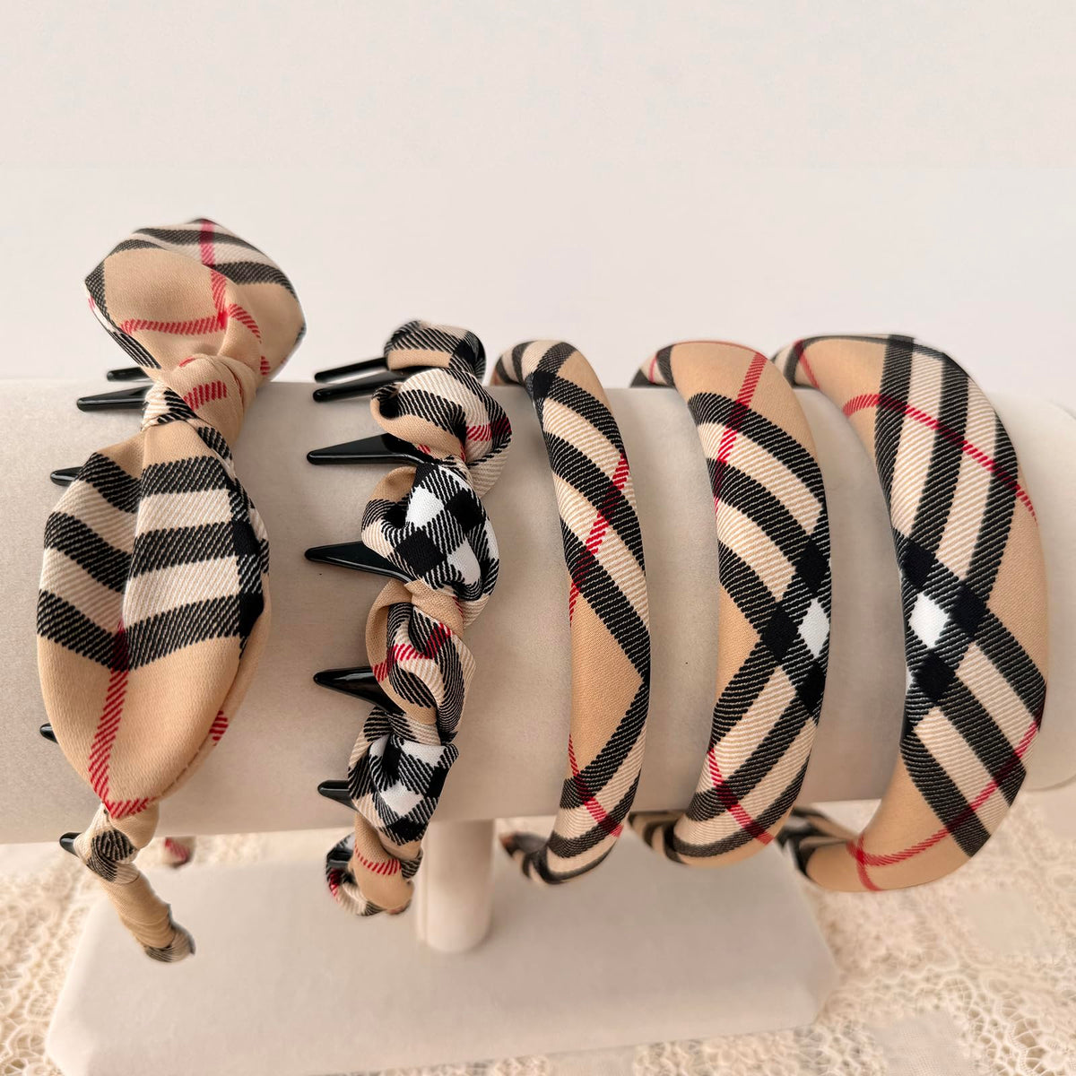 LONEEDY five headbands front view showing variety and easy outfit matching