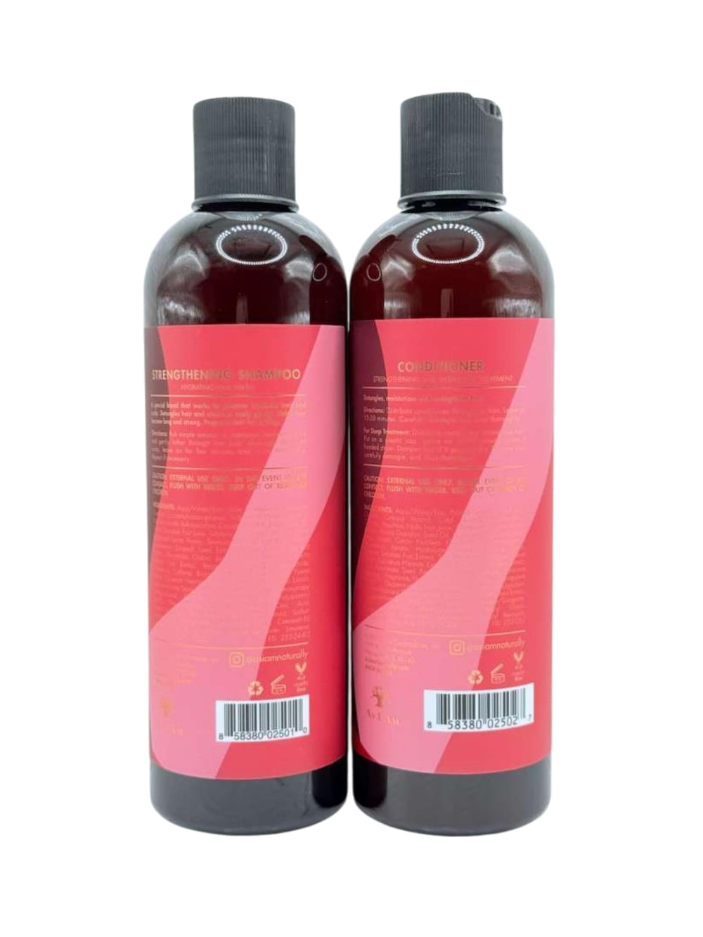 Generic Long & Luxe shampoo pump close-up showing texture and smooth dispense