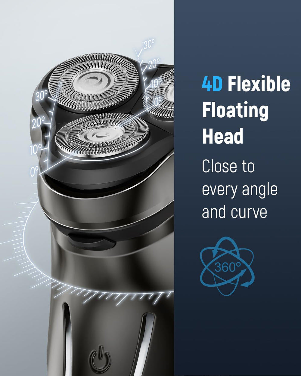 LONKEEN close-up of hypoallergenic stainless steel blade heads for gentle, precise cutting