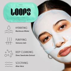 LOOPS textured side detail illustrating improved serum absorption and fit