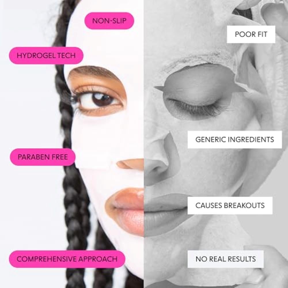 LOOPS mask essence pooling detail highlighting concentrated serum for intense moisture and dewy finish