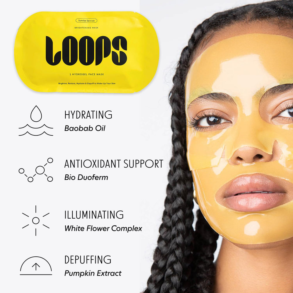 LOOPS serum droplet on fingers showing concentrated nourishing essence