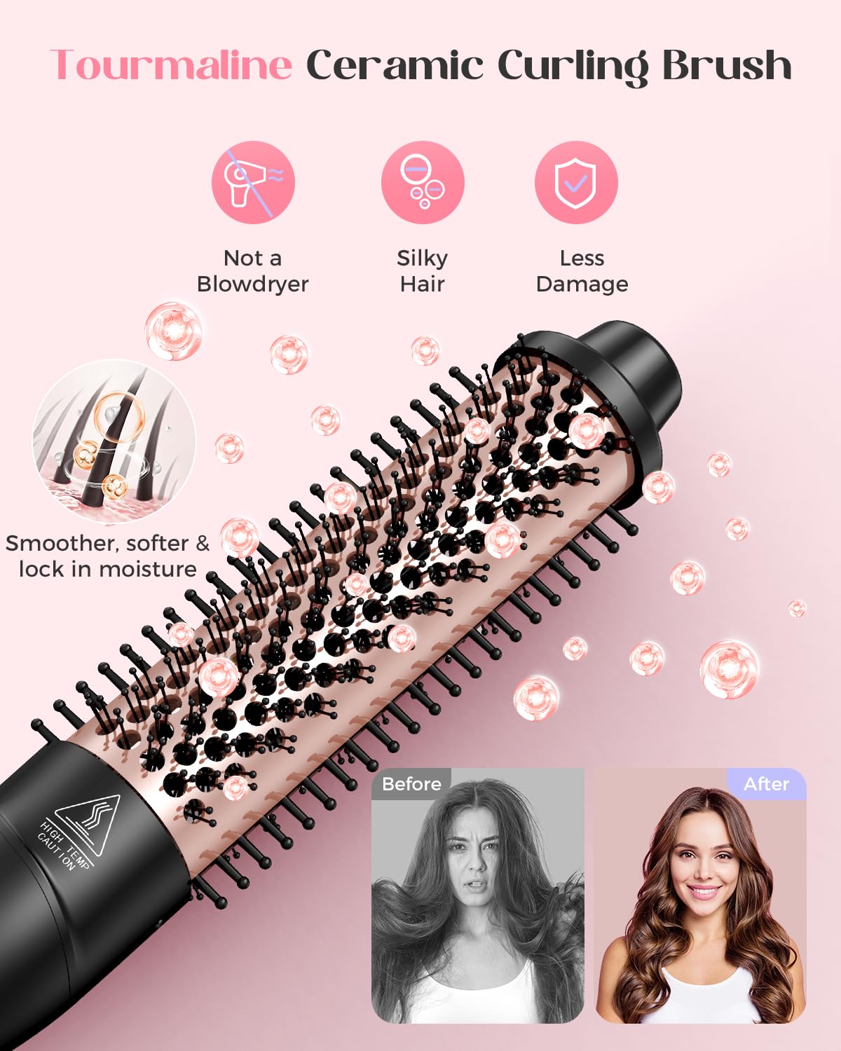 Lopeie thermal brush bristles and ceramic body creating voluminous smoothness