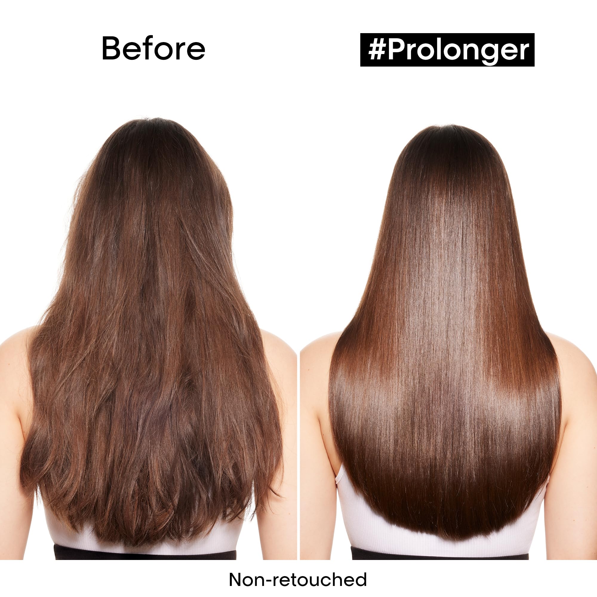 L'Oréal Professionnel Paris before and after lengths with fewer split ends