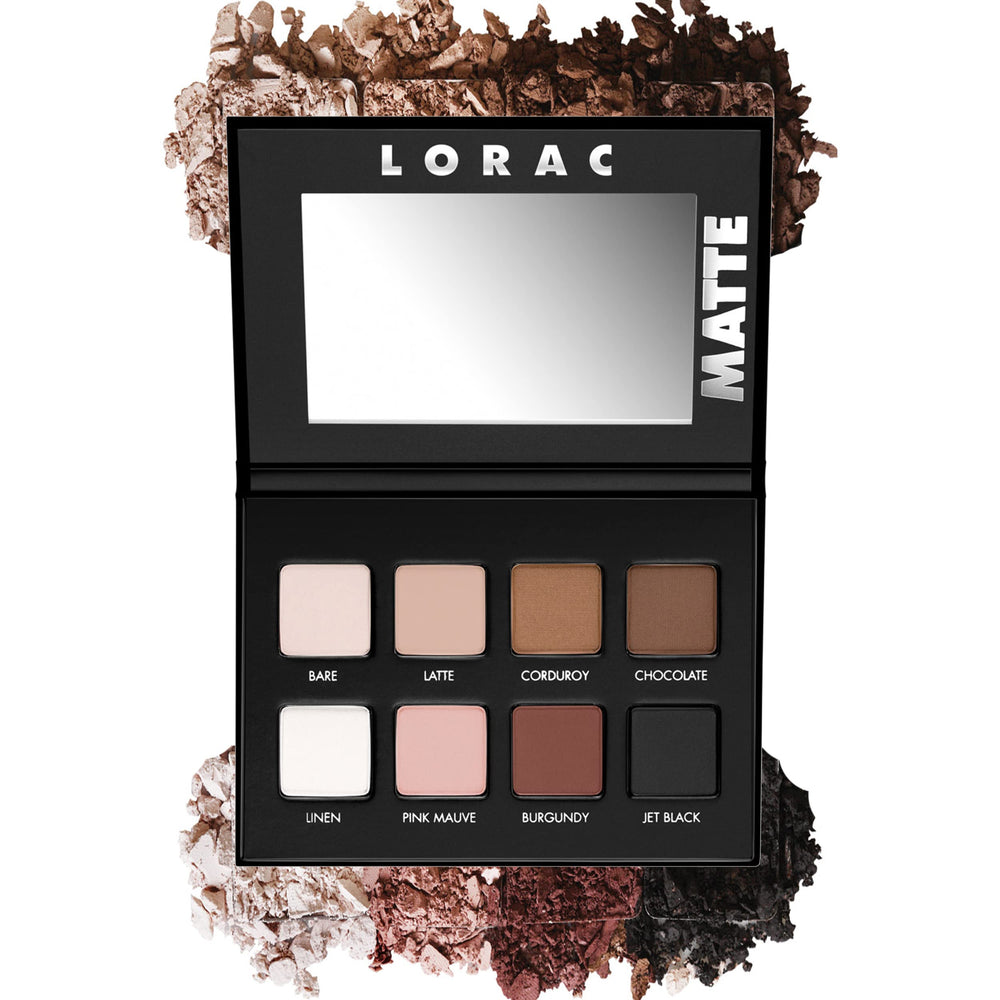 LORAC palette tucked inside a makeup bag for easy travel and touch-ups