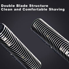 LOREAD stainless steel cutters close-up showing sharp edges for cleaner shaves