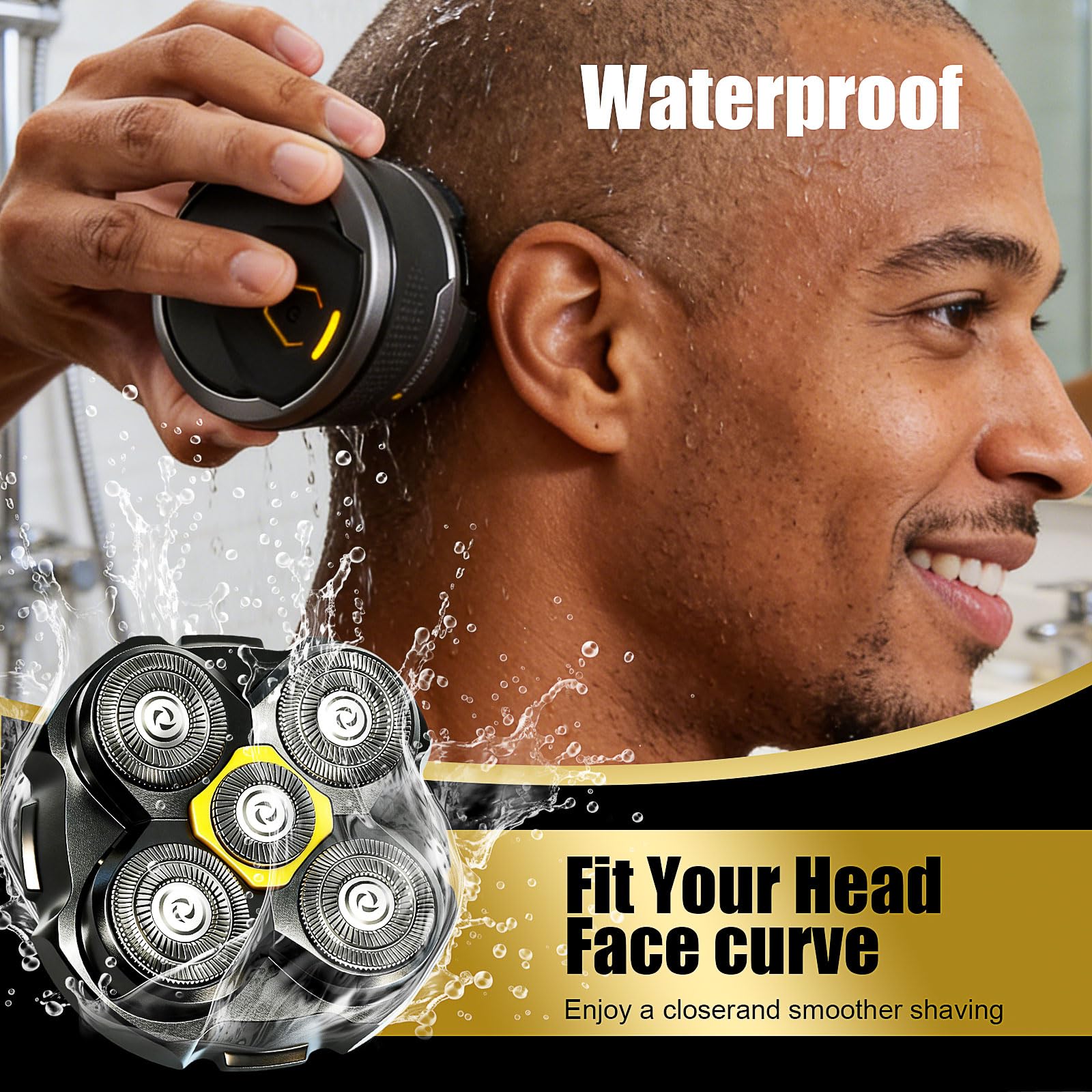 LOREAD detached head under running water demonstrating easy cleaning and hygiene
