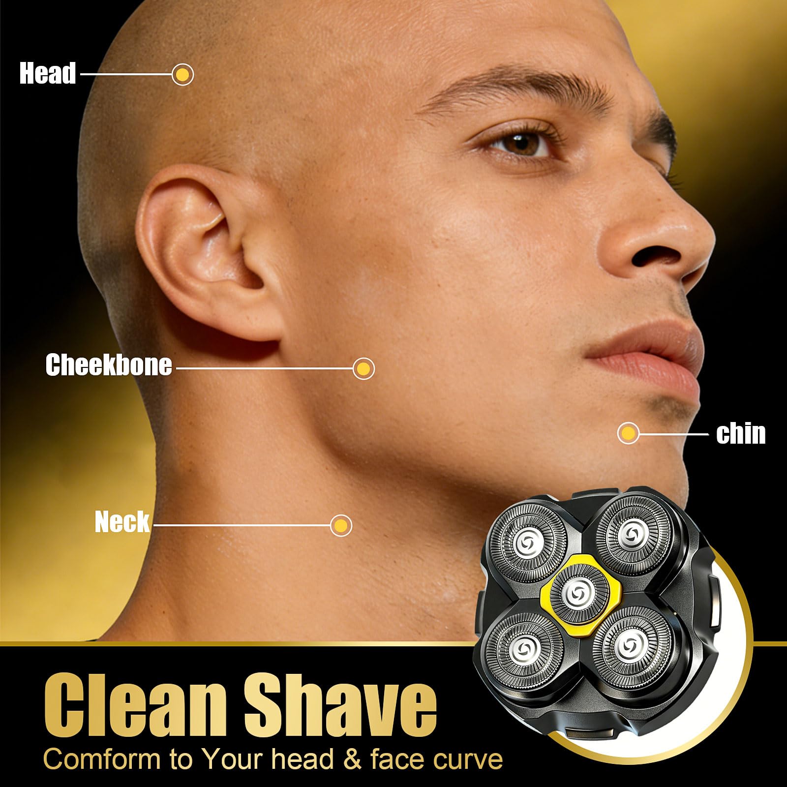 LOREAD head next to hand for size scale to show compact replacement convenience