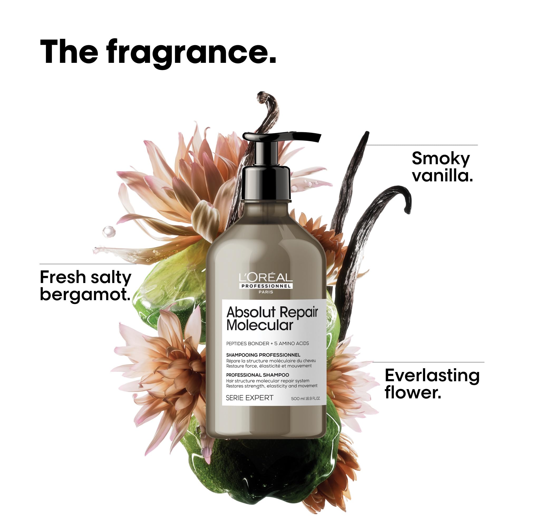 L'Oréal Professionnel Absolut Repair before and after hair showing improved smoothness