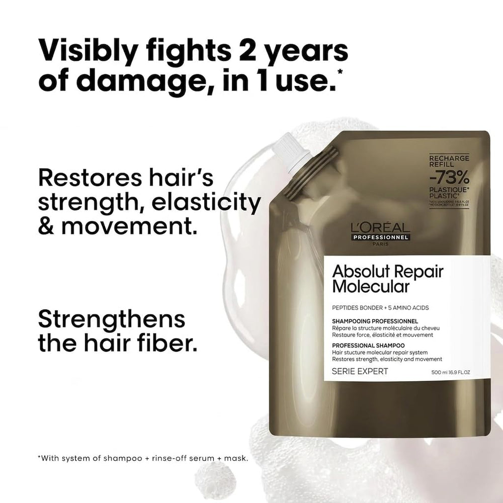 L'Oréal Professionnel Absolut Repair shampoo foam texture for gentle cleansing