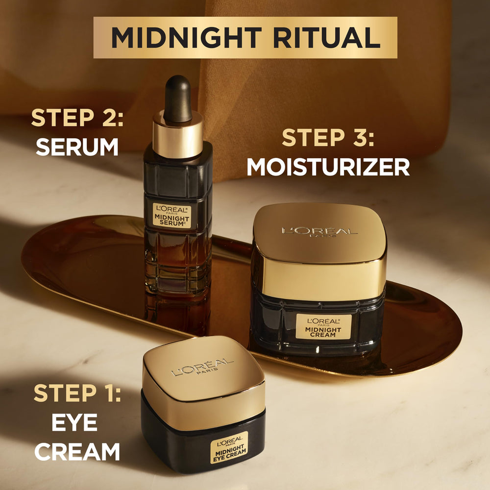 L'Oreal Paris jar in bathroom setting showing nightly routine convenience benefit