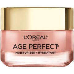 L'Oreal Paris jar front view showing brand and rosy moisturizer benefits