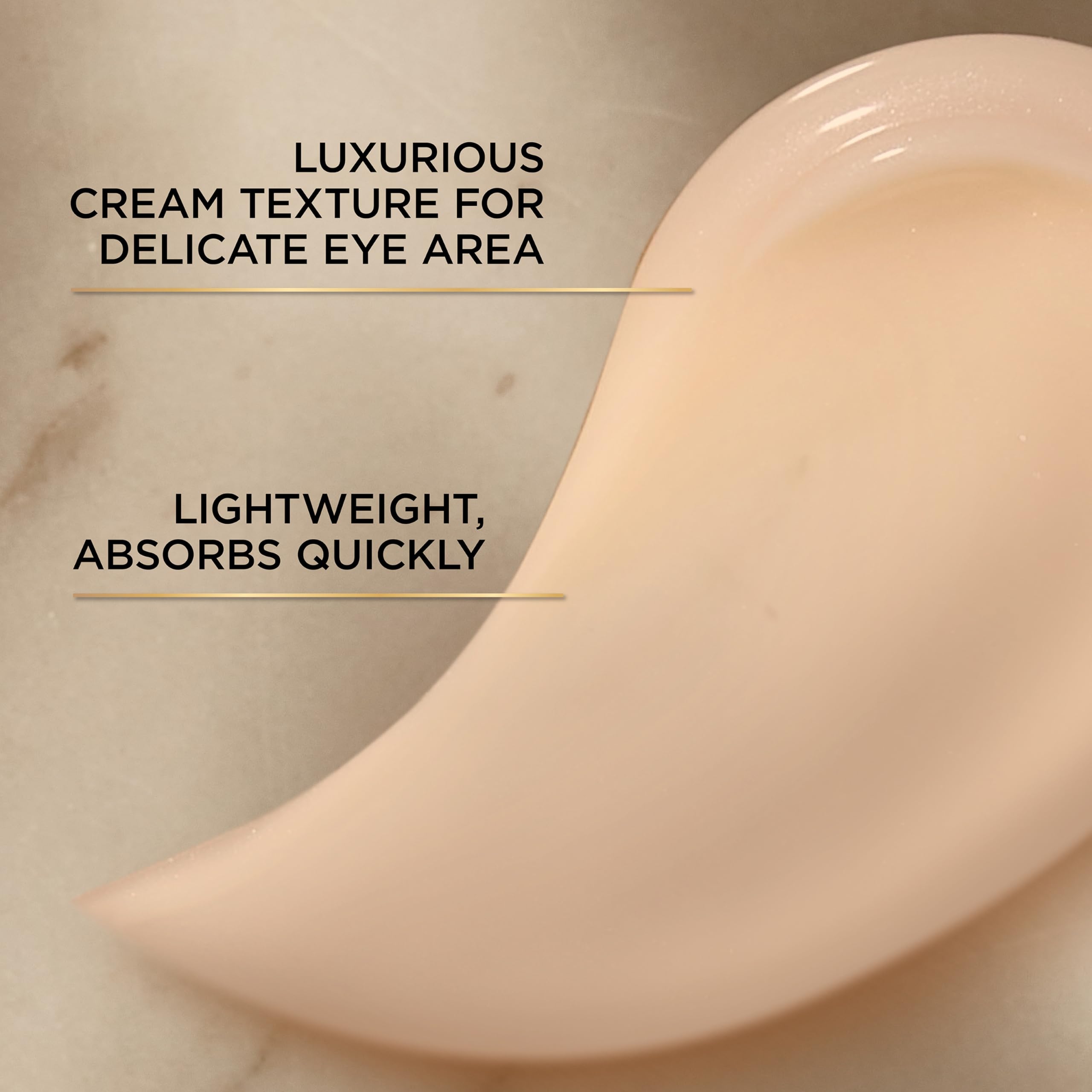 L'Oreal Paris close-up of silky cream texture demonstrating smoothing benefit