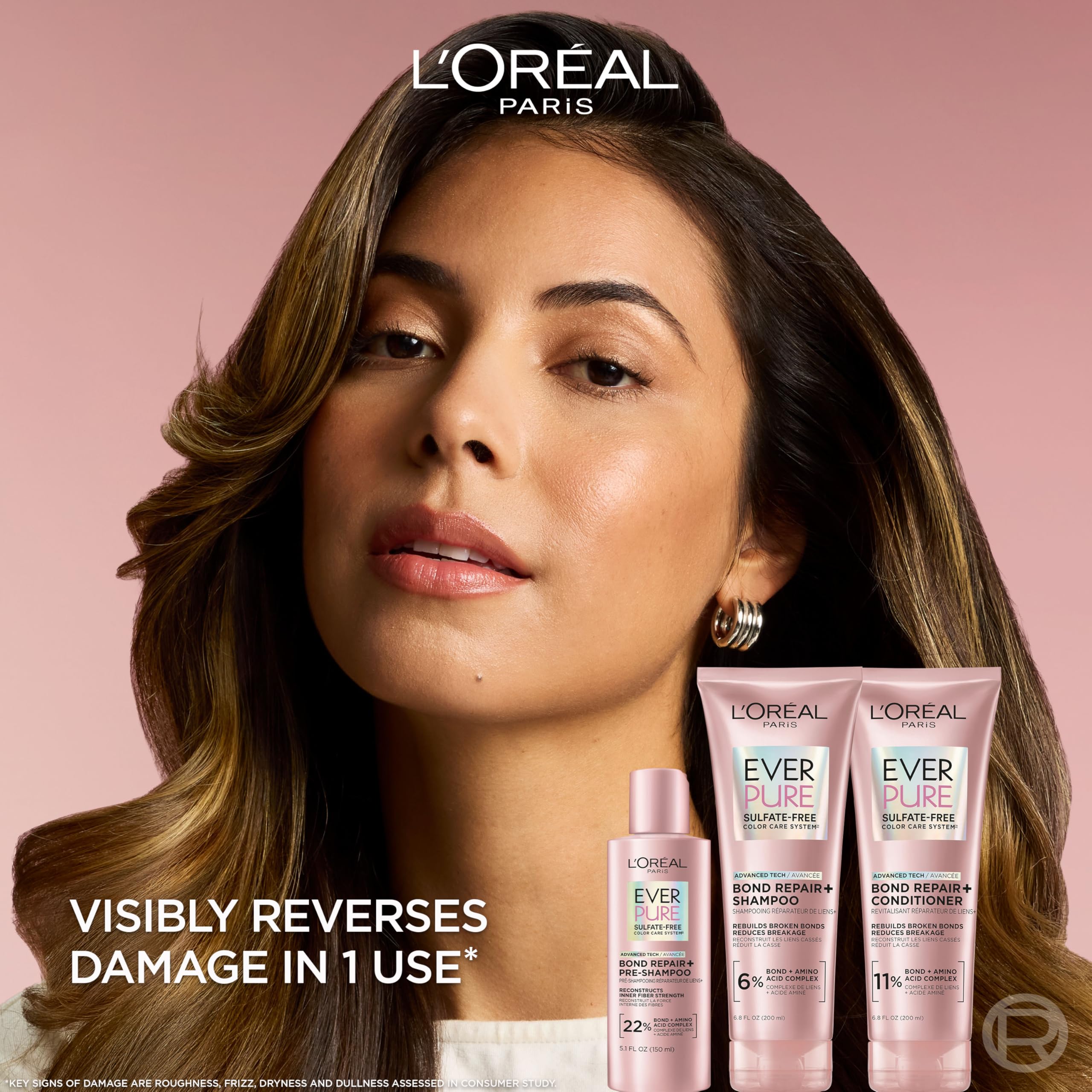 L'Oreal Paris back label with ingredients and usage directions visible