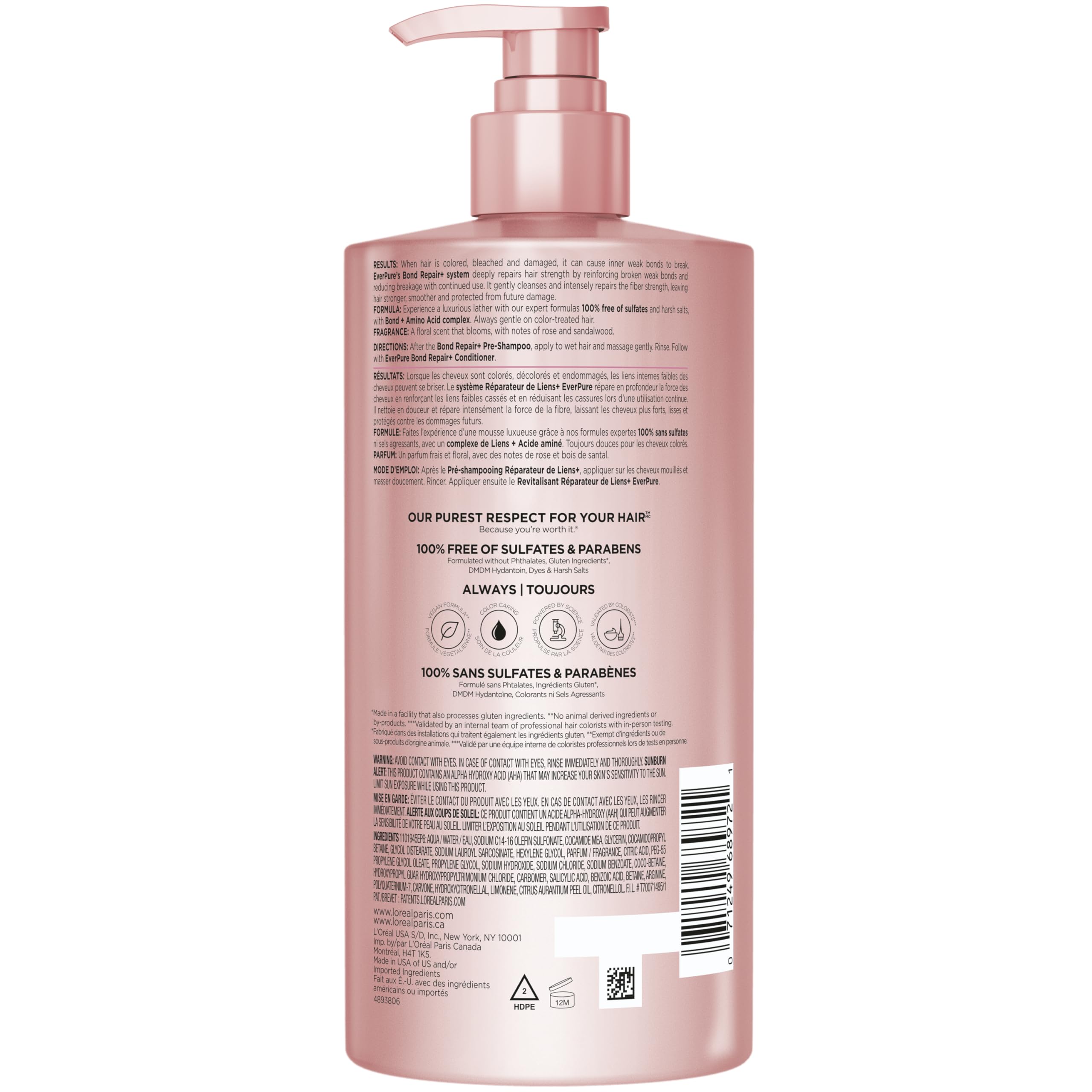 L'Oreal Paris shampoo on bathroom shelf evoking salon-quality routine