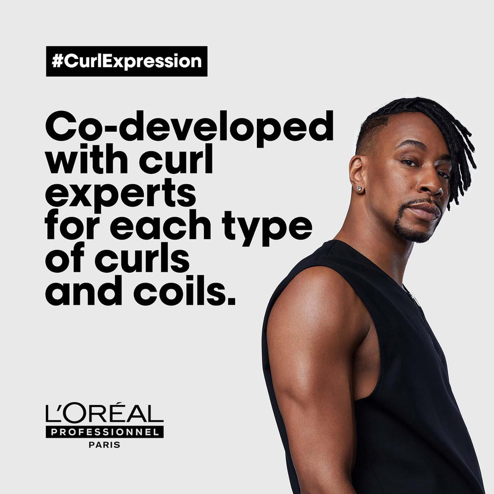 L'Oréal Professionnel Paris before and after curls showing improved shine