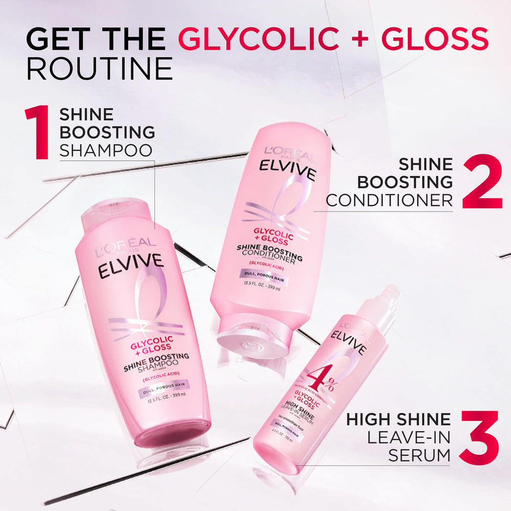 L'Oreal Paris products styled on bathroom shelf conveying daily-use aesthetic