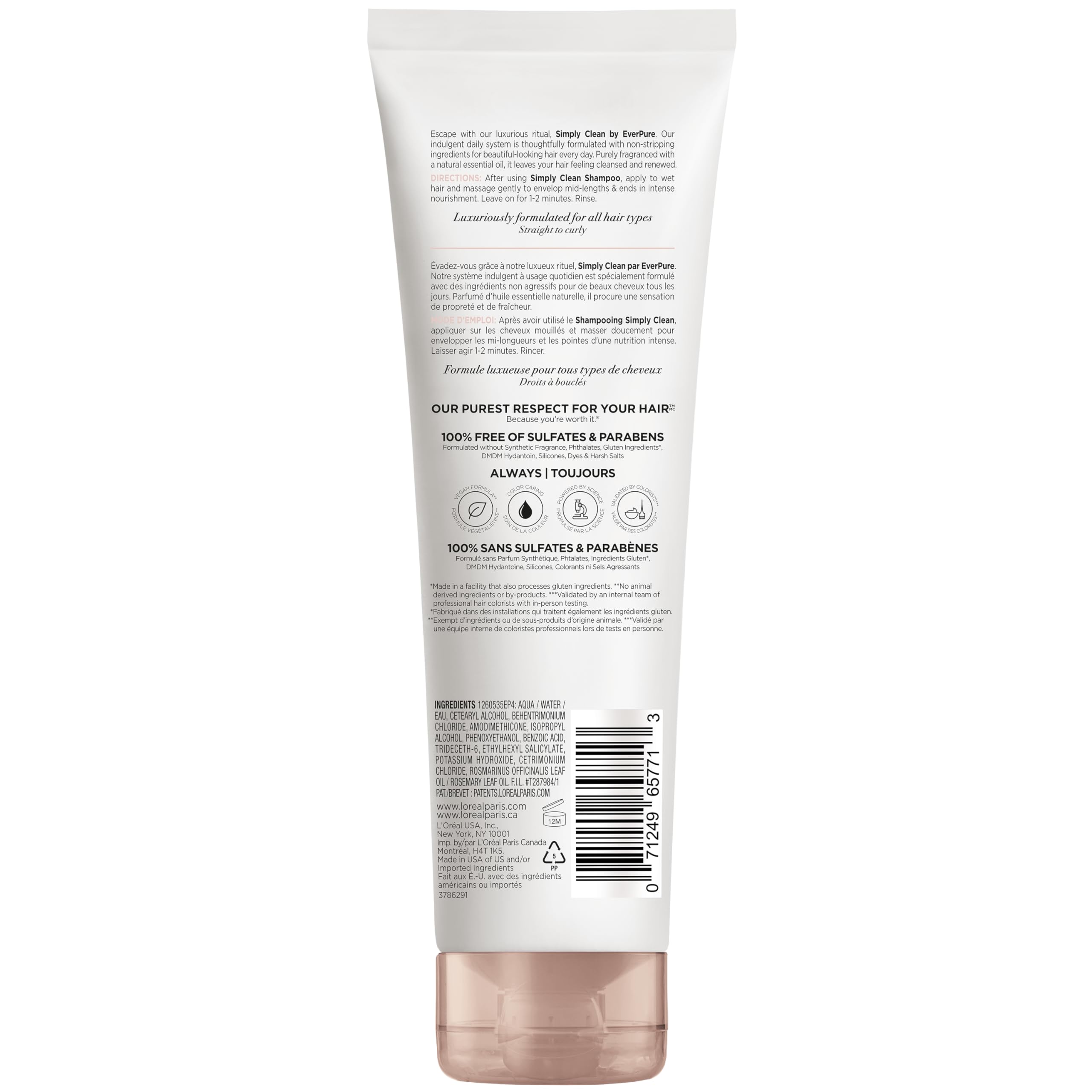 L'Oreal Paris EverPure on bathroom shelf in lifestyle setting for daily routine inspiration