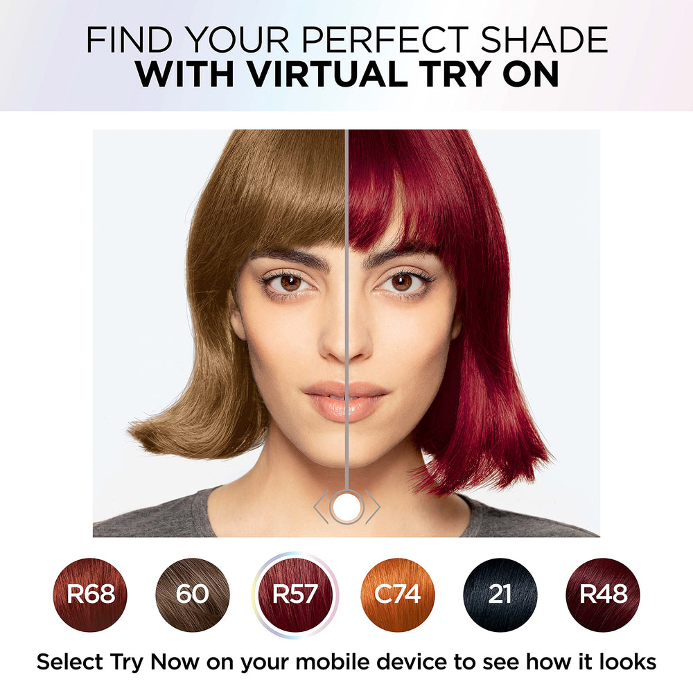 L'Oreal Paris Feria before and after showing dramatic color change and depth