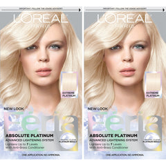 L'Oreal Paris Feria front packaging showing Extreme Platinum for bold shine