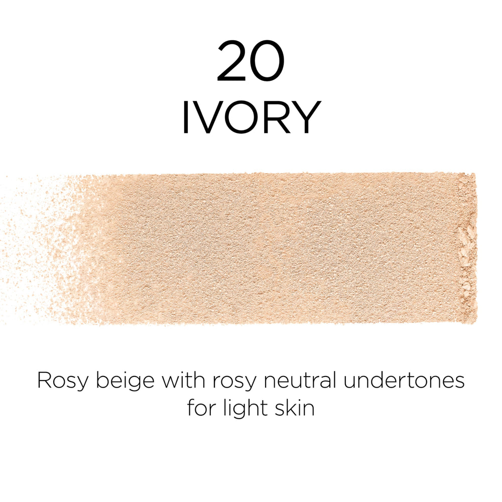 L'Oreal Paris powder open with included sponge highlighting on-the-go application benefit