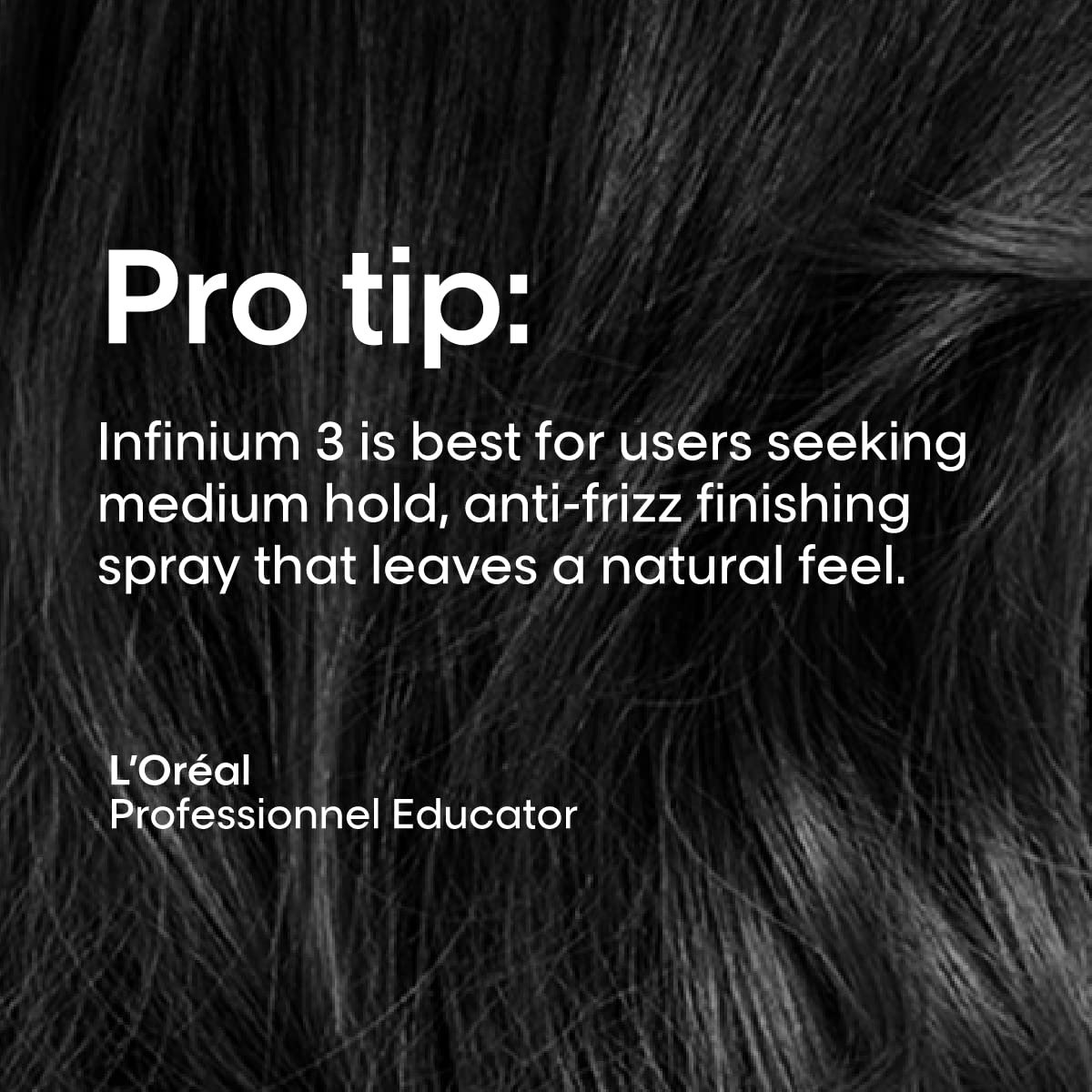 L'Oréal Professionnel Infinium 3 next to ruler for size and volume reference