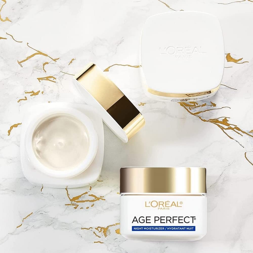 Illustration before and after using L'Oreal Paris to show improved skin tone benefit
