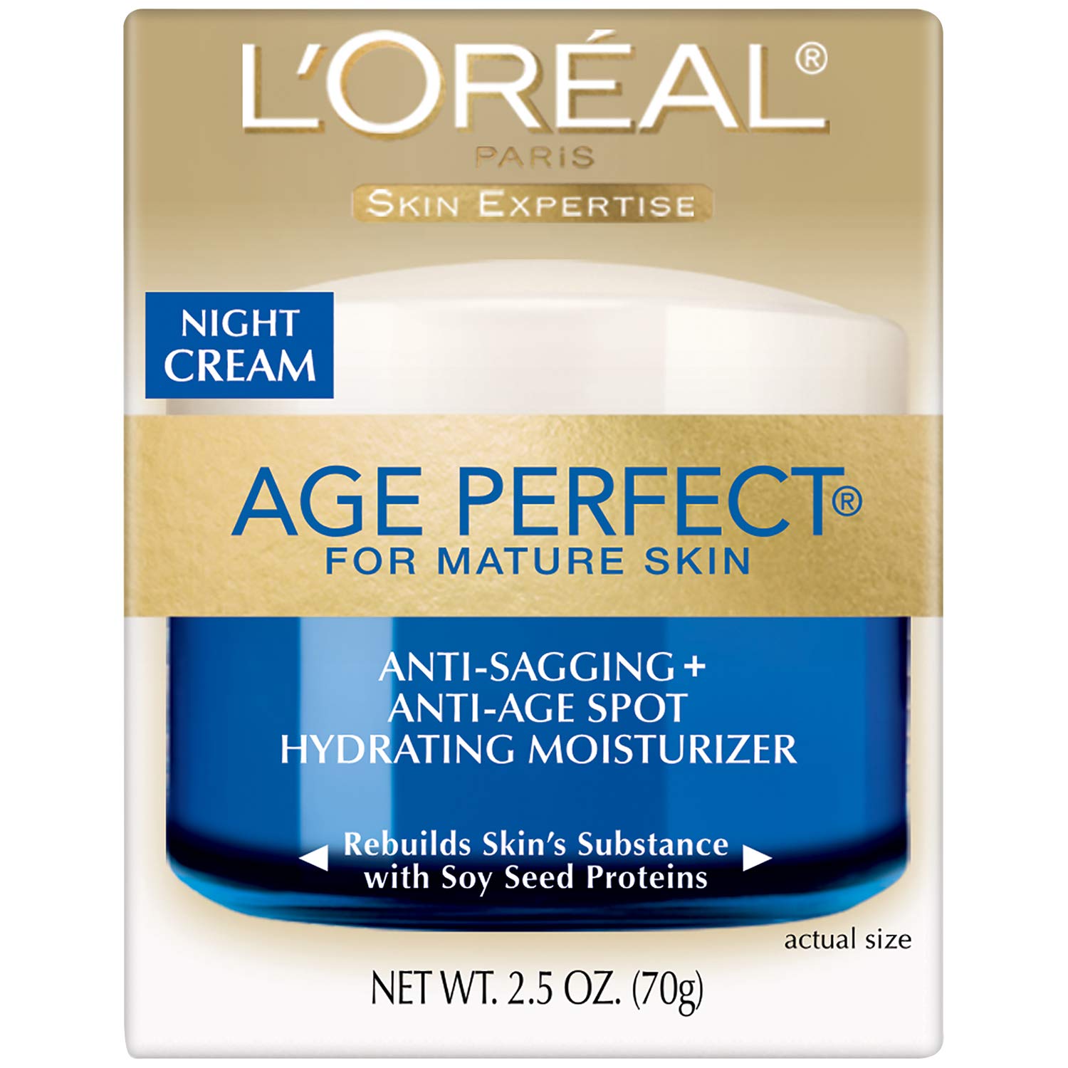 L'Oreal Paris open jar highlighting cream texture and quick absorption benefit