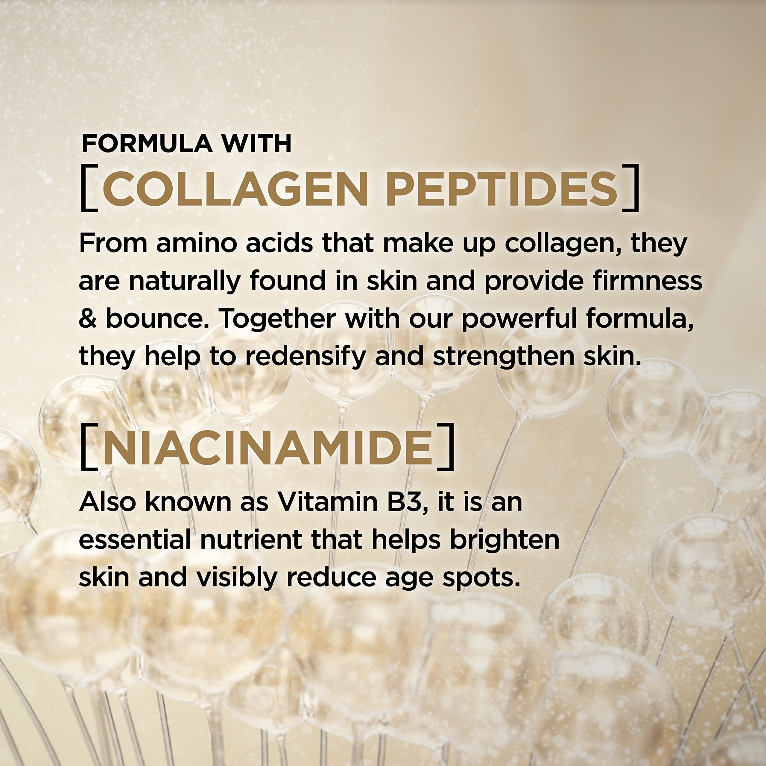 L'Oreal Paris packaging label close-up highlighting active ingredient information