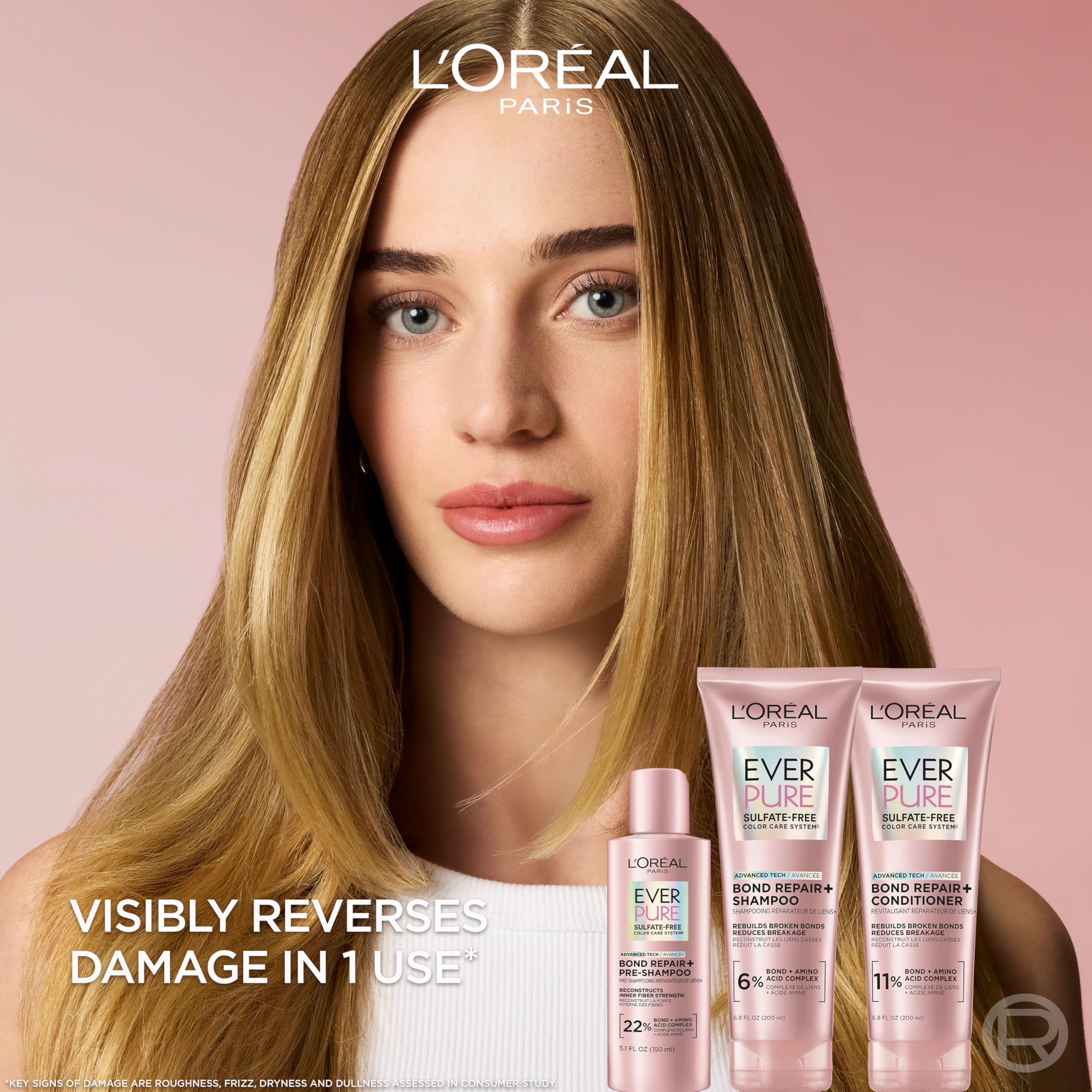 L'Oreal Paris back label ingredients and usage instructions for clarity