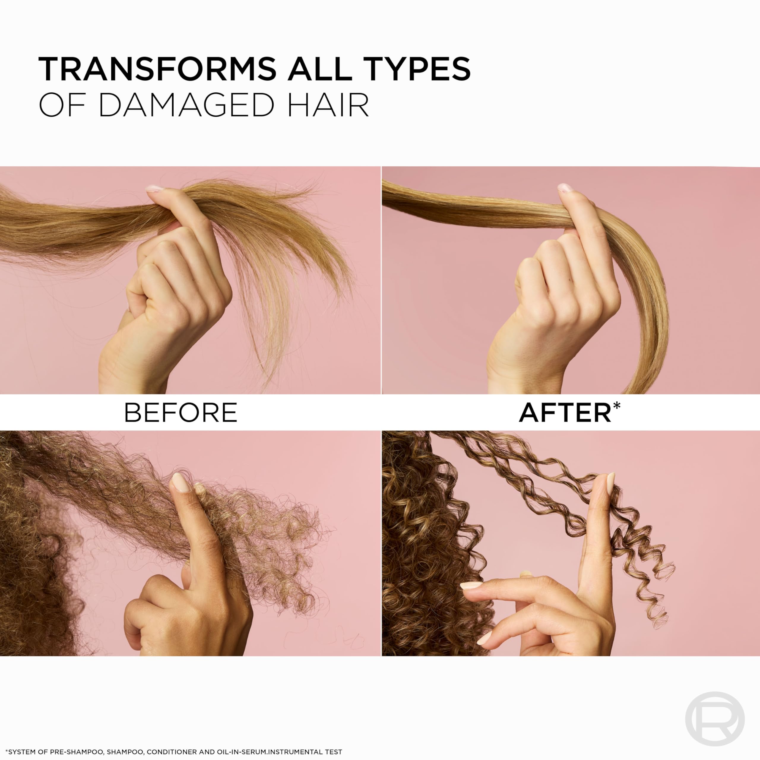 L'Oreal Paris conditioner in shower being applied to wet hair, improved detangling