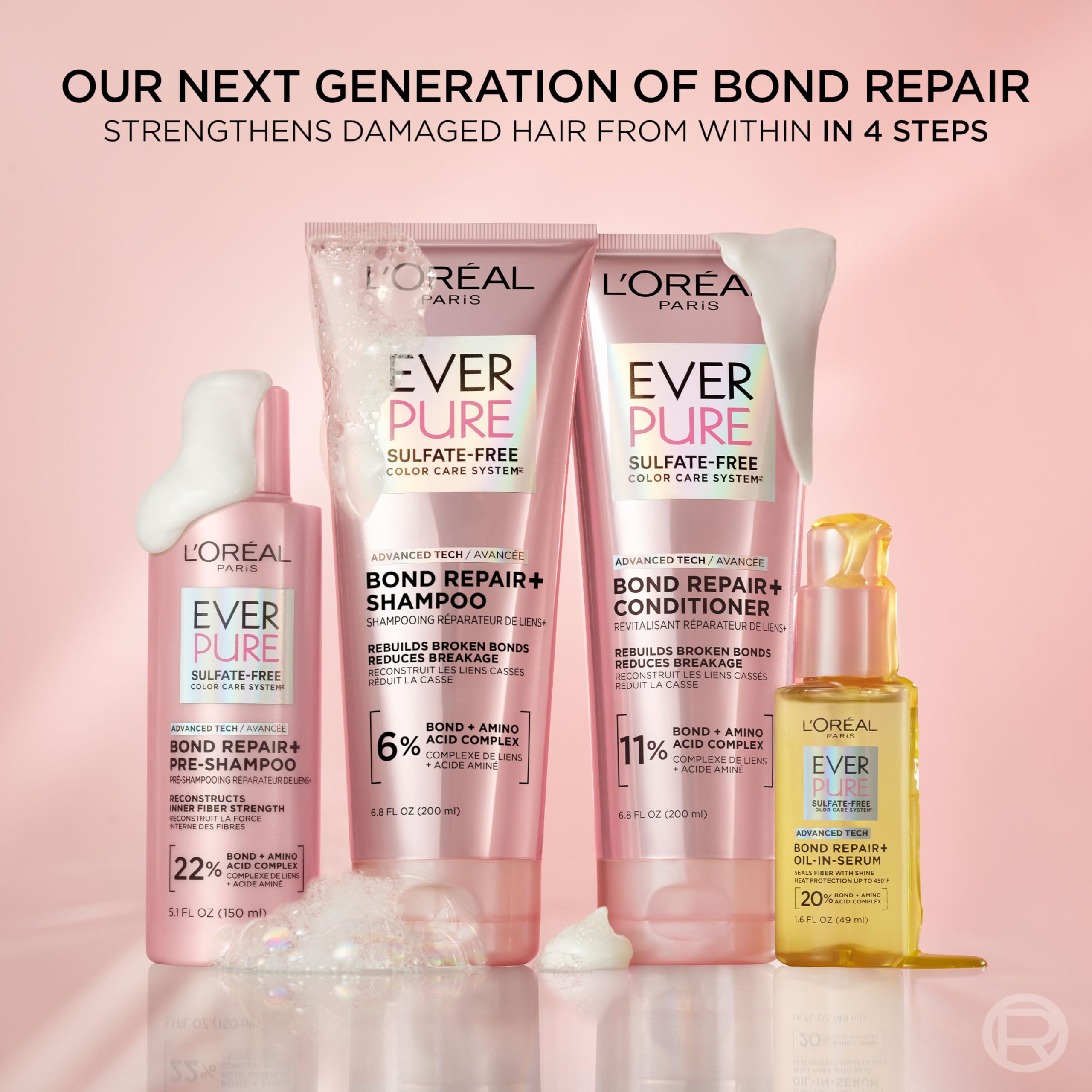 L'Oreal Paris pump dispensing conditioner texture for smooth application