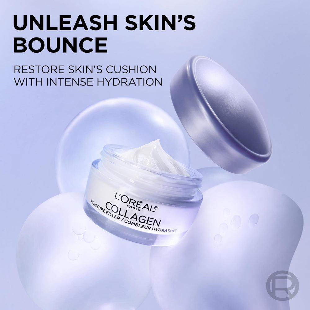 L'Oreal Paris cream texture close-up demonstrating lightweight absorption