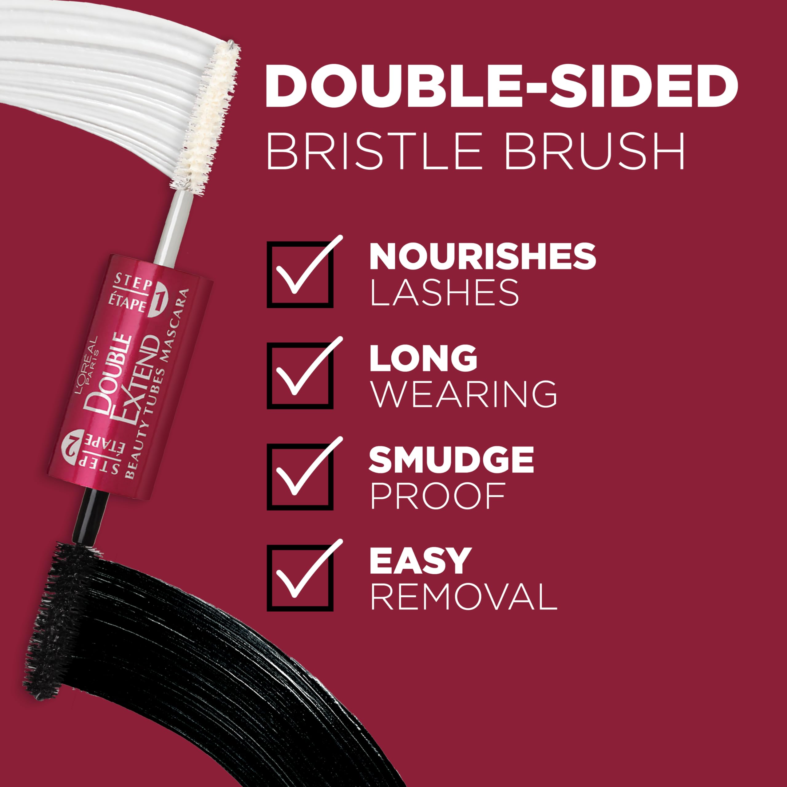 L'Oreal Paris tubing topcoat brush detail showing lengthening benefit